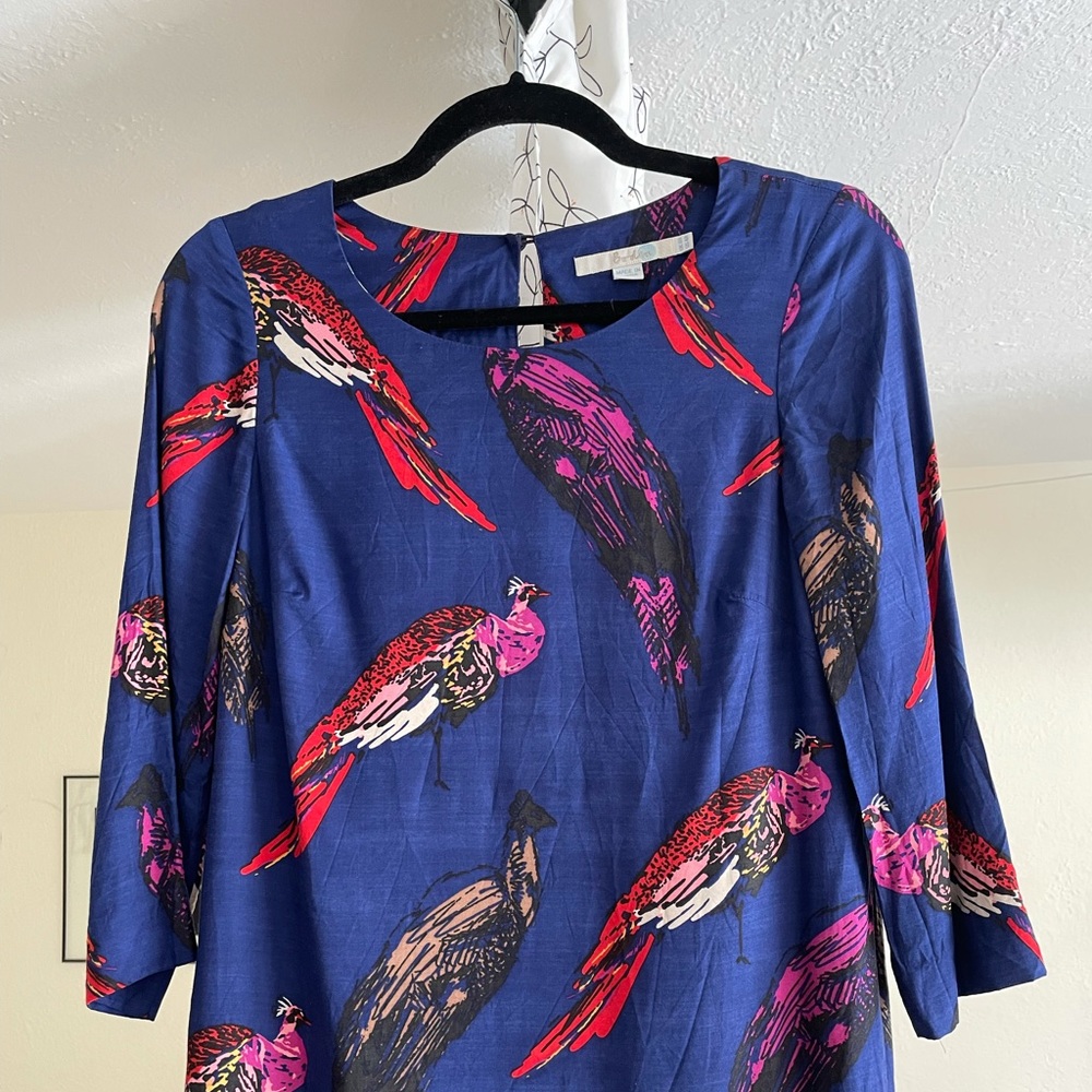 Boden Purple Peacock Tunic Dress - 4R